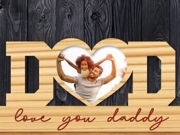Intra απο ξύλο plywood 3mm-4mm πάχος - Dad Laser Cut Design Δίασταση 30x20 cm INTRAFABR-30928163 - Image 1