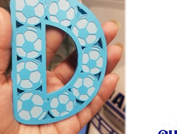 Intra απο ξύλο plywood 3mm-4mm πάχος - Dad Layered Letters Ποδόσφαιρο & Ποδόσφαιρο Δίασταση 30x20 cm INTRAFABR-12958077 - Image 1