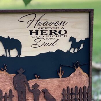 Intra απο ξύλο plywood 3mm-4mm πάχος - Glowforge Frame Memorial Dad Δίασταση 8x10 cm INTRAFABR-37652494 - Image 1