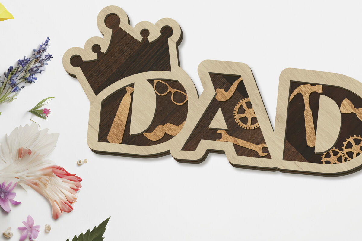 Intra απο ξύλο plywood 3mm-4mm πάχος - Διακοσμητικό διακοσμητικό  κοπής με λέιζερ DAD Δίασταση 14x5 cm INTRAFABR-91468821