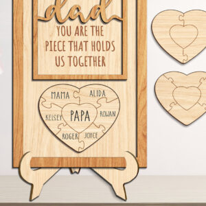 Intra απο ξύλο plywood 3mm-4mm πάχος - Dad Puzzle Desk Sign  - Break Jhon Δίασταση 30x20 cm INTRAFABR-94407779