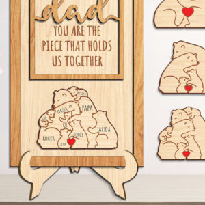 Intra απο ξύλο plywood 3mm-4mm πάχος - Dad Puzzle Desk Sign  - Break Jhon Δίασταση 30x20 cm INTRAFABR-94407856