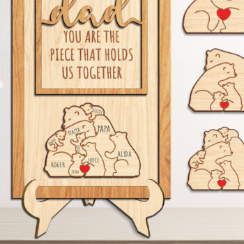 Intra απο ξύλο plywood 3mm-4mm πάχος - Dad Puzzle Desk Sign  - Break Jhon Δίασταση 30x20 cm INTRAFABR-94407856 - Image 1