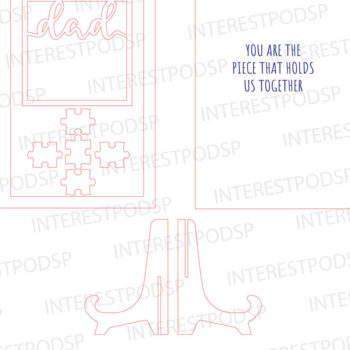 Intra απο ξύλο plywood 3mm-4mm πάχος - Dad Puzzle Desk Sign  - Break Jhon Δίασταση 30x20 cm INTRAFABR-94407680 - Image 3