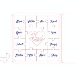 Intra απο ξύλο plywood 3mm-4mm πάχος - Dad Puzzle  Δίασταση 20x20 cm INTRAFABR-116294777