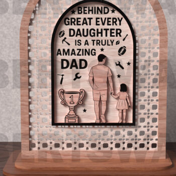 Intra απο ξύλο plywood 3mm-4mm πάχος - Πακέτο  επιτραπέζιας πινακίδας προσφοράς πατέρα Δίασταση 20x20 cm INTRAFABR-121759199 - Image 2