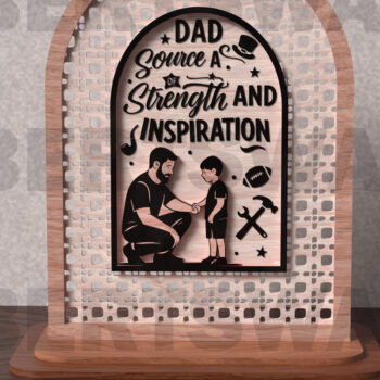 Intra απο ξύλο plywood 3mm-4mm πάχος - Πακέτο  επιτραπέζιας πινακίδας προσφοράς πατέρα Δίασταση 20x20 cm INTRAFABR-121759199 - Image 4