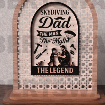 Intra απο ξύλο plywood 3mm-4mm πάχος - Πακέτο  επιτραπέζιας πινακίδας προσφοράς πατέρα Δίασταση 20x20 cm INTRAFABR-121759199 - Image 6