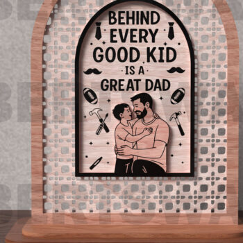 Intra απο ξύλο plywood 3mm-4mm πάχος - Πακέτο  επιτραπέζιας πινακίδας προσφοράς πατέρα Δίασταση 20x20 cm INTRAFABR-121759199 - Image 8