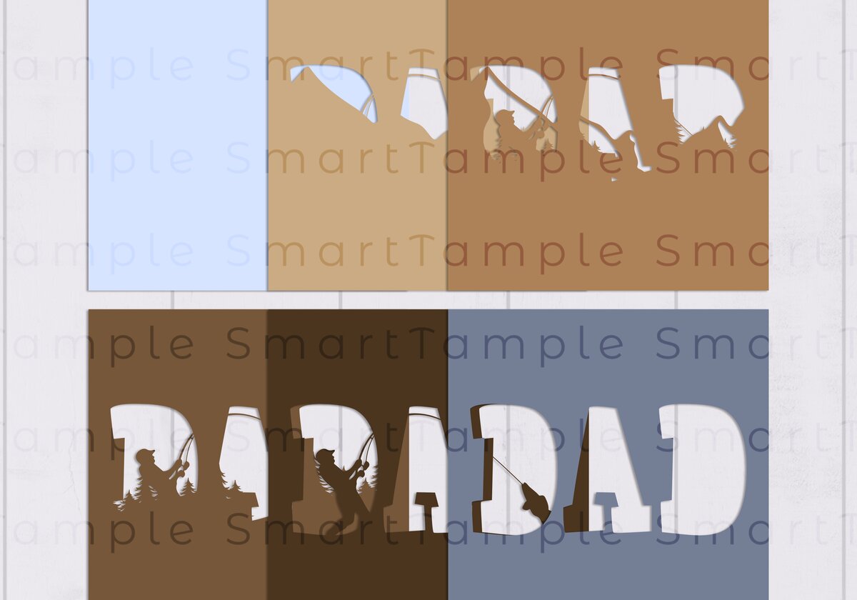 Intra απο ξύλο plywood 3mm-4mm πάχος - DAD Shadow Box , Paper Cut  με στρώσεις Δίασταση 25x25 cm INTRAFABR-73837166