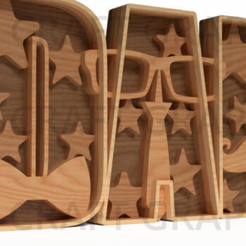 Intra απο ξύλο plywood 3mm-4mm πάχος - Δέσμη κοπής με λέιζερ τέχνης του πατέρα Δίασταση 30x20 cm INTRAFABR-121764495 - Image 7