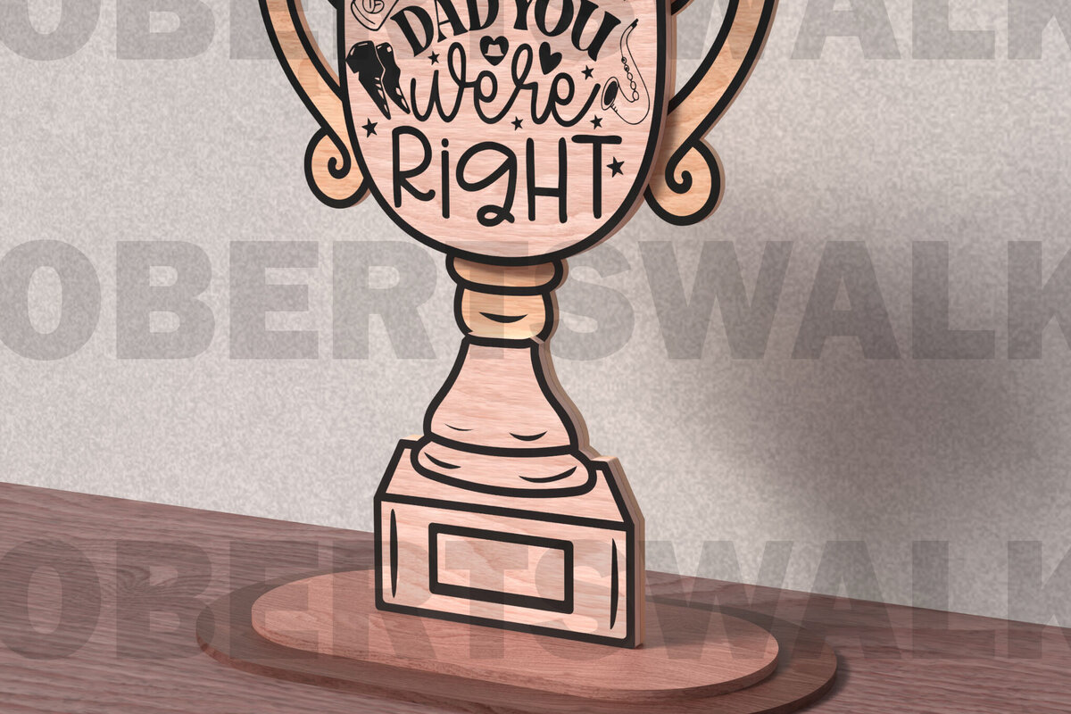 Intra απο ξύλο plywood 3mm-4mm πάχος - Μπαμπά είχες δίκιο Laser Cut  Δίασταση 20x20 cm INTRAFABR-122192513