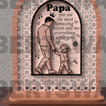 Intra απο ξύλο plywood 3mm-4mm πάχος - Dad You're My Everything  Δίασταση 20x20 cm INTRAFABR-121719026 - Image 2