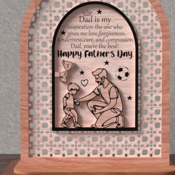 Intra απο ξύλο plywood 3mm-4mm πάχος - Μπαμπά You're the Best Sign Laser Cut Δίασταση 20x25 cm INTRAFABR-122046004 - Image 1