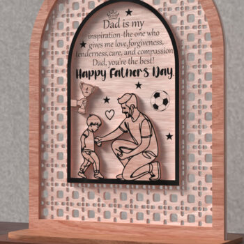 Intra απο ξύλο plywood 3mm-4mm πάχος - Μπαμπά You're the Best Sign Laser Cut Δίασταση 20x25 cm INTRAFABR-122046004 - Image 2