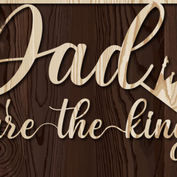 Intra απο ξύλο plywood 3mm-4mm πάχος - Μπαμπά, είσαι το King Laser Cut Δίασταση 20x20 cm INTRAFABR-25250536 - Image 1