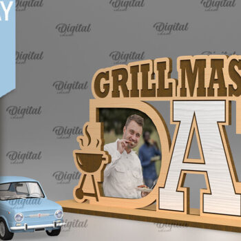 Intra απο ξύλο plywood 3mm-4mm πάχος - με κορνίζα για την ημέρα του πατέρα Δίασταση 20x25 cm INTRAFABR-92231653 - Image 1