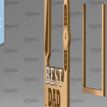 Intra απο ξύλο plywood 3mm-4mm πάχος - Πακέτο Κορνίζας για την Ημέρα του Μπαμπά Δίασταση 20x25 cm INTRAFABR-92251934 - Image 3