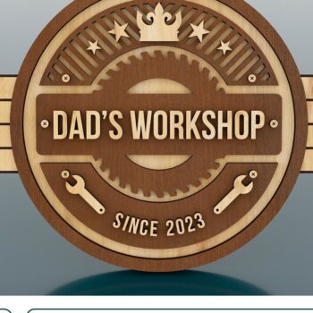 Intra απο ξύλο plywood 3mm-4mm πάχος - Αρχεία  Cut Laser Sign Dad’s Workshop Δίασταση 400x243 cm INTRAFABR-58859071 - Image 1