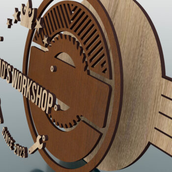 Intra απο ξύλο plywood 3mm-4mm πάχος - Αρχεία  Cut Laser Sign Dad’s Workshop Δίασταση 400x243 cm INTRAFABR-58859071 - Image 4