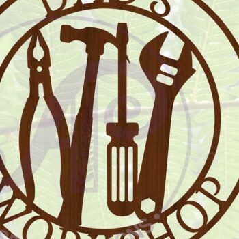 Intra απο ξύλο plywood 3mm-4mm πάχος - Dads Workshop Tools Sign Cut file Δίασταση 30x20 cm INTRAFABR-69100983 - Image 1