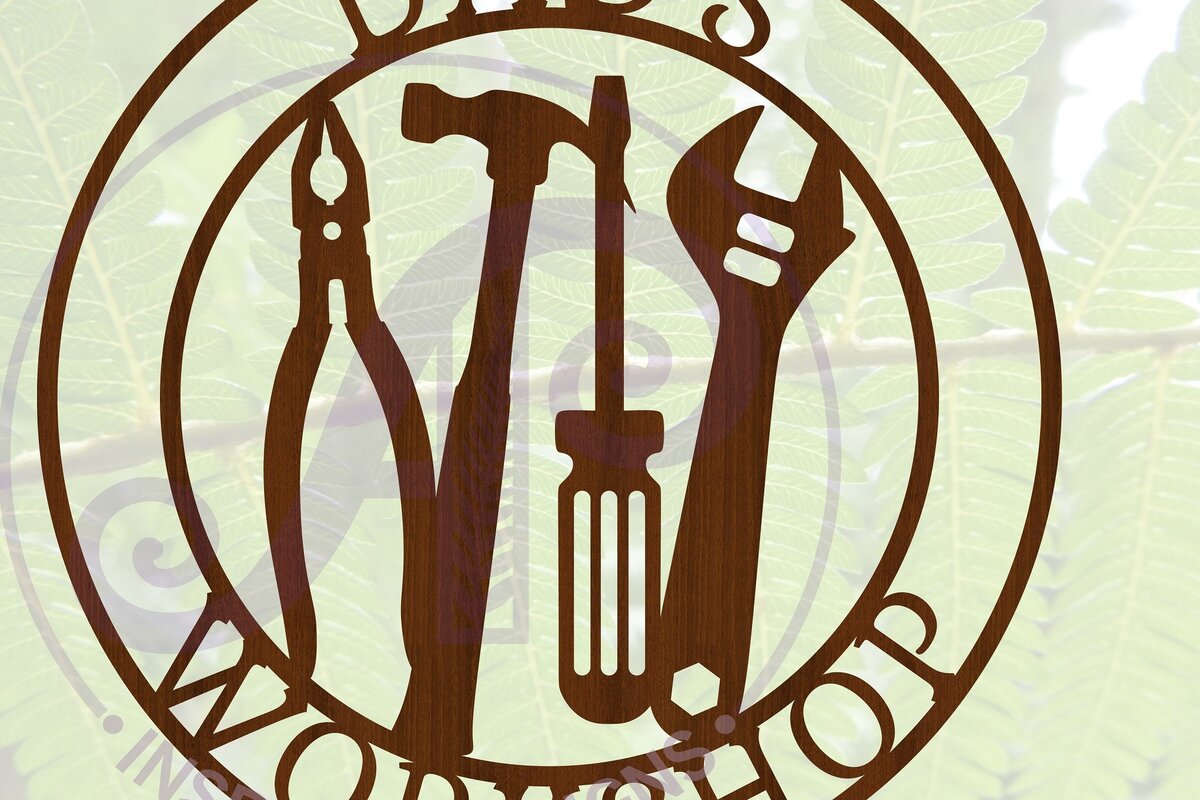 Intra απο ξύλο plywood 3mm-4mm πάχος - Dads Workshop Tools Sign  Cut file Δίασταση 30x20 cm INTRAFABR-69100983