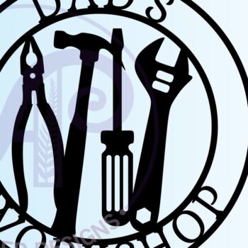 Intra απο ξύλο plywood 3mm-4mm πάχος - Dads Workshop Tools Sign Cut file Δίασταση 30x20 cm INTRAFABR-69100983 - Image 3