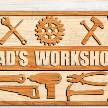 Intra απο ξύλο plywood 3mm-4mm πάχος - Πινακίδα τοίχου ή πόρτας εργαστηρίου Dads Δίασταση 30x20 cm INTRAFABR-114051609 - Image 2