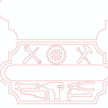 Intra απο ξύλο plywood 3mm-4mm πάχος - Πινακίδα τοίχου ή πόρτας εργαστηρίου Dads Δίασταση 30x20 cm INTRAFABR-114051609 - Image 3