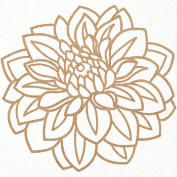 Intra απο ξύλο plywood 3mm-4mm πάχος - Λουλούδι Ντάλια για Δίασταση 30x20 cm INTRAFABR-14289593 - Image 1