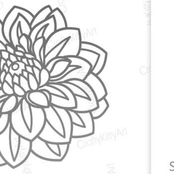 Intra απο ξύλο plywood 3mm-4mm πάχος - Λουλούδι Ντάλια για Δίασταση 30x20 cm INTRAFABR-14289593 - Image 2