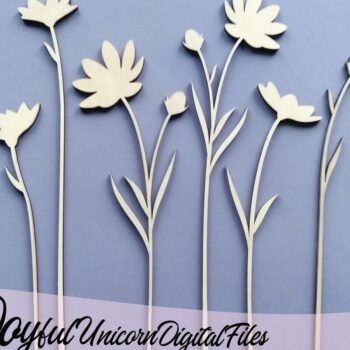 Intra απο ξύλο plywood 3mm-4mm πάχος - Αποκοπή υ  Bundle Daisies Δίασταση 20x20 cm INTRAFABR-34211833 - Image 3