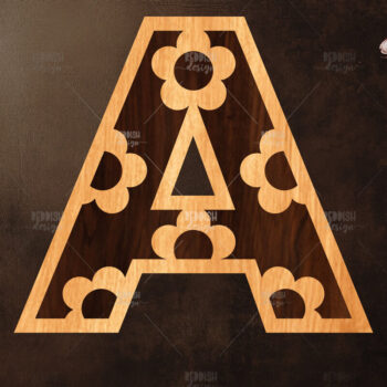 Intra απο ξύλο plywood 3mm-4mm πάχος - Σχέδιο αλφάβητου κοπής με λέιζερ Daisy ABC Δίασταση 30x20 cm INTRAFABR-119535089 - Image 2