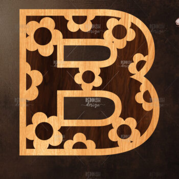 Intra απο ξύλο plywood 3mm-4mm πάχος - Σχέδιο αλφάβητου κοπής με λέιζερ Daisy ABC Δίασταση 30x20 cm INTRAFABR-119535089 - Image 3