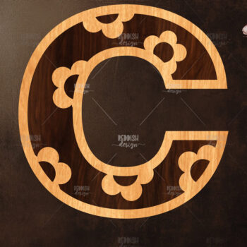 Intra απο ξύλο plywood 3mm-4mm πάχος - Σχέδιο αλφάβητου κοπής με λέιζερ Daisy ABC Δίασταση 30x20 cm INTRAFABR-119535089 - Image 4