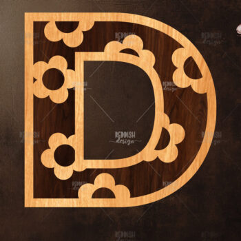 Intra απο ξύλο plywood 3mm-4mm πάχος - Σχέδιο αλφάβητου κοπής με λέιζερ Daisy ABC Δίασταση 30x20 cm INTRAFABR-119535089 - Image 5