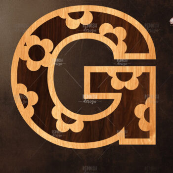 Intra απο ξύλο plywood 3mm-4mm πάχος - Σχέδιο αλφάβητου κοπής με λέιζερ Daisy ABC Δίασταση 30x20 cm INTRAFABR-119535089 - Image 7