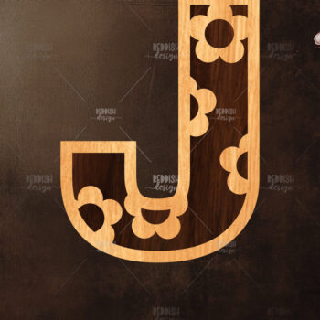 Intra απο ξύλο plywood 3mm-4mm πάχος - Σχέδιο αλφάβητου κοπής με λέιζερ Daisy ABC Δίασταση 30x20 cm INTRAFABR-119535089 - Image 10