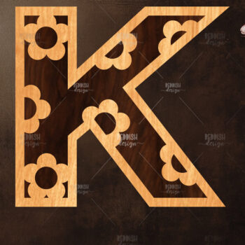 Intra απο ξύλο plywood 3mm-4mm πάχος - Σχέδιο αλφάβητου κοπής με λέιζερ Daisy ABC Δίασταση 30x20 cm INTRAFABR-119535089 - Image 11