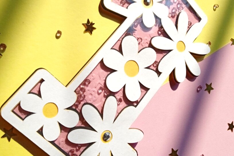 Intra απο ξύλο plywood 3mm-4mm πάχος - Daisy Birthday Numbers 3D  Δίασταση 20x20 cm INTRAFABR-92639499