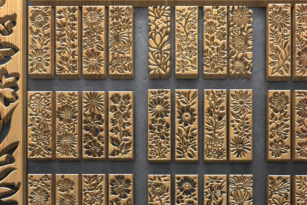 Intra απο ξύλο plywood 3mm-4mm πάχος - Πακέτο λουλουδιών Daisy Bloom Δίασταση 3200x7200 cm INTRAFABR-124922925