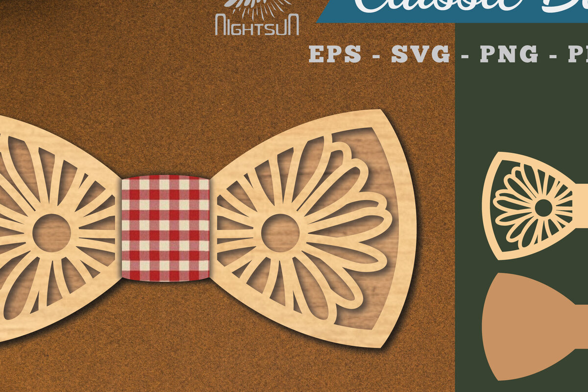 Intra απο ξύλο plywood 3mm-4mm πάχος - Daisy Flower Παπιγιόν με κομμένο λέιζερ  Δίασταση 20x20 cm INTRAFABR-112131454