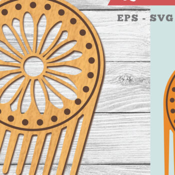 Intra απο ξύλο plywood 3mm-4mm πάχος - Daisy Flower Cut Laser Comb Δίασταση 20x20 cm INTRAFABR-104778126 - Image 1