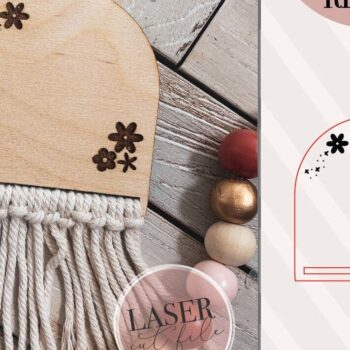 Intra απο ξύλο plywood 3mm-4mm πάχος - Daisy Flower Macrame Laser Δίασταση 4x4 cm INTRAFABR-74861659 - Image 1