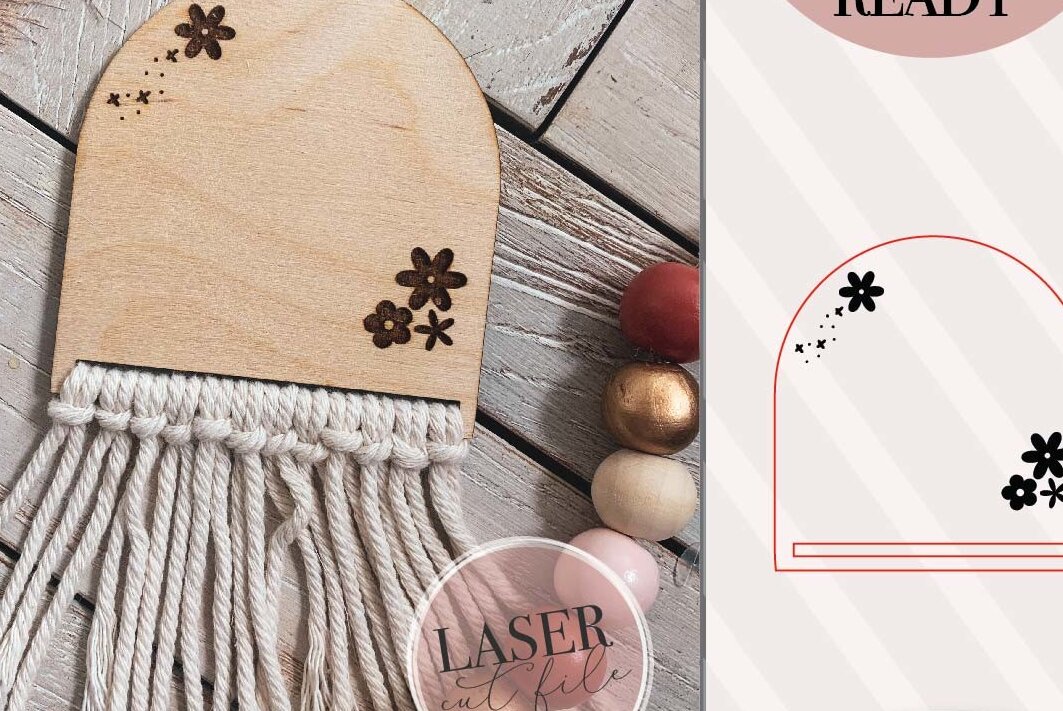 Intra απο ξύλο plywood 3mm-4mm πάχος - Daisy Flower Macrame Laser  Δίασταση 4x4 cm INTRAFABR-74861659