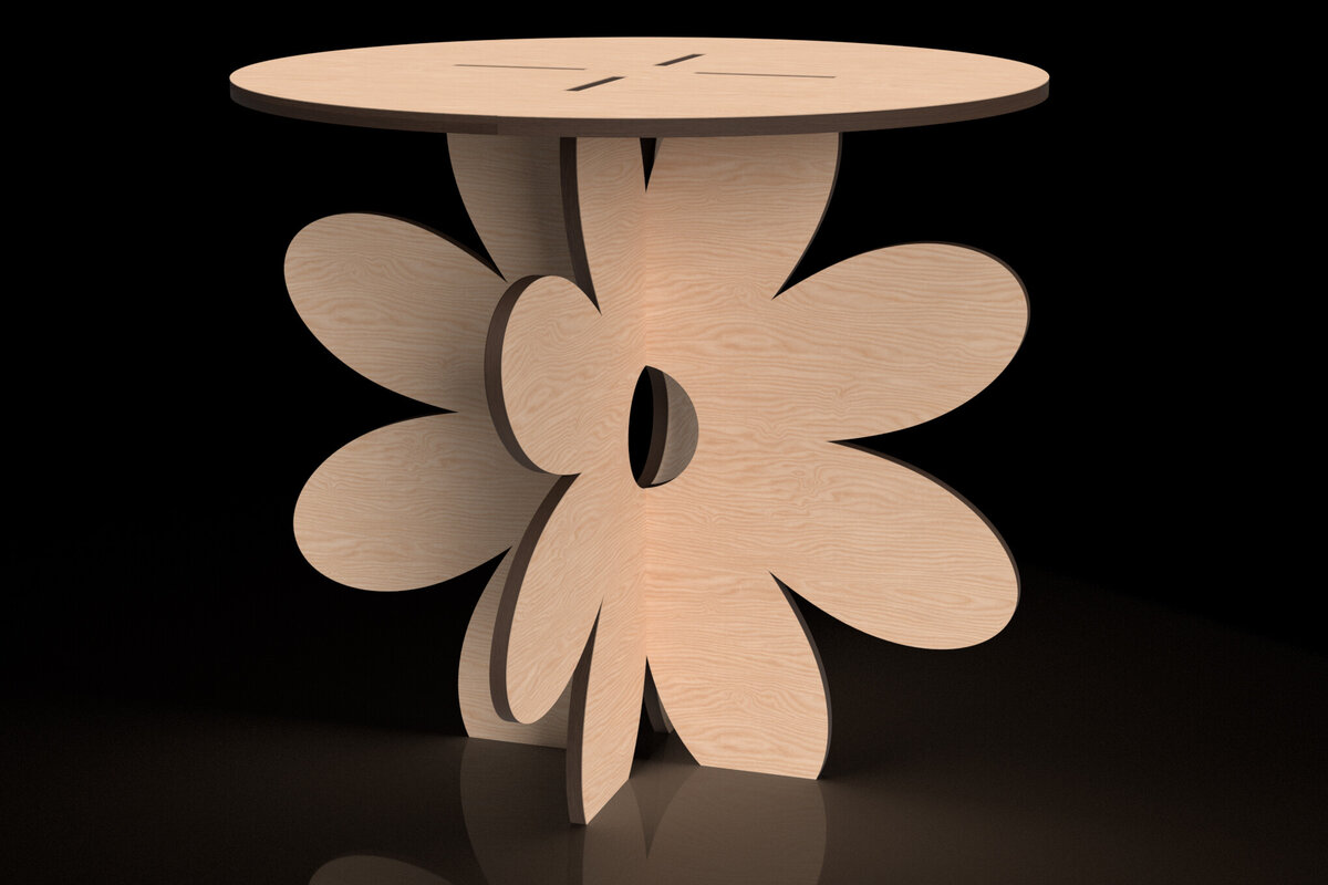 Intra απο ξύλο plywood 3mm-4mm πάχος - Στάση γλάστρας λουλουδιών μαργαρίτας -  Δίασταση 15x15 cm INTRAFABR-118292739