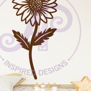 Intra απο ξύλο plywood 3mm-4mm πάχος - Ταμπέλα τοίχου Daisy Flower  Cut Laser Δίασταση 30x20 cm INTRAFABR-104204865