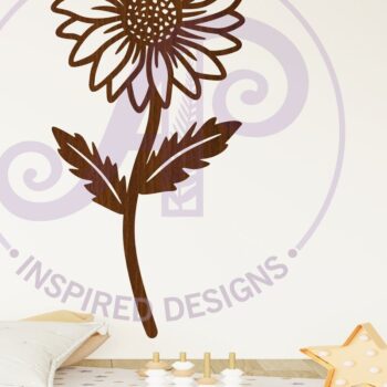 Intra απο ξύλο plywood 3mm-4mm πάχος - Ταμπέλα τοίχου Daisy Flower  Cut Laser Δίασταση 30x20 cm INTRAFABR-104204865 - Image 1