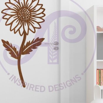 Intra απο ξύλο plywood 3mm-4mm πάχος - Ταμπέλα τοίχου Daisy Flower  Cut Laser Δίασταση 30x20 cm INTRAFABR-104204865 - Image 2