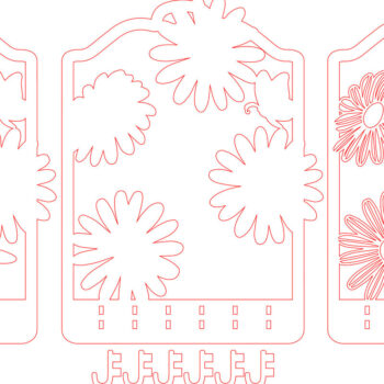 Intra απο ξύλο plywood 3mm-4mm πάχος - Daisy Key Holder Cut Laser Δίασταση 30x20 cm INTRAFABR-112380045 - Image 2